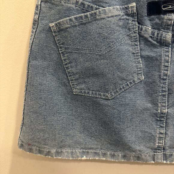 Destroy John Richmond Vtg Y2K‎ Slub Denim Button Front Grunge Punk Mini Skirt 6 - Picture 6 of 9